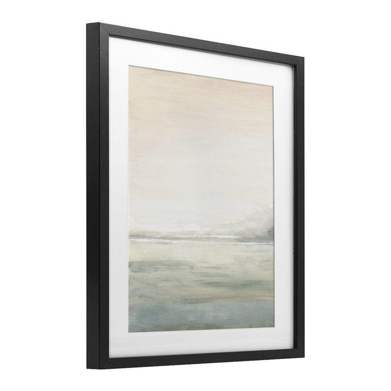 «Light Fog Atmosphere», reproduction sous verre encadrée, design par Patricia Pinto, H 21 po x l 17 po, Cadre noir minuit