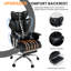 Ergonomic Adjustable Reclining Swiveling Office Chair - Faux Leather with Footrest for PC-127376177