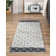 Tapis géométrique ivoire en jute et sisal tissé à plat à la main