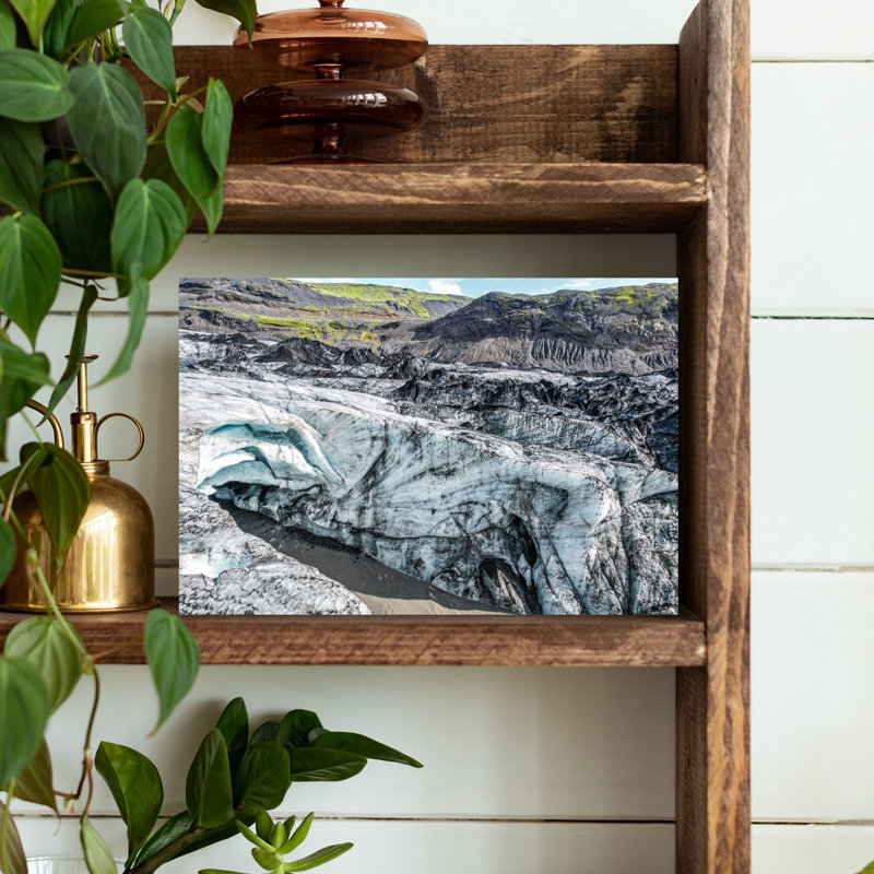 Glacier, cascade, Islande, art mural contemporain, H 12 po x l 18 po