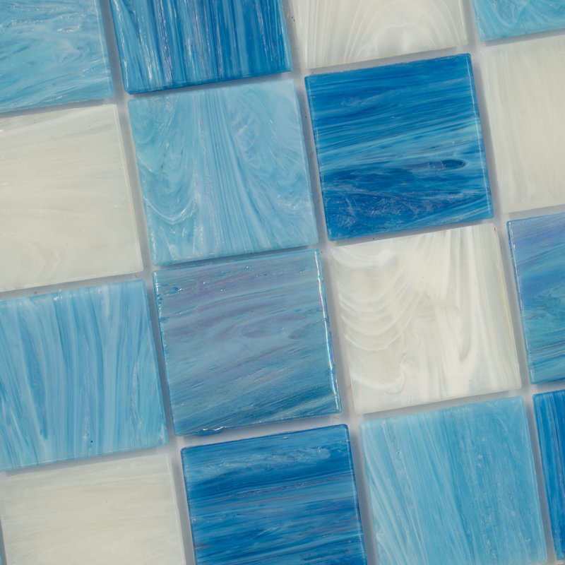 Carreau de mosaïque pour mur et plancher en verre 2 po x 2 po Mingles