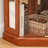 Lighted Corner Glass Display, Dark Oak, Adjustable Shelving, - Toppling, For Antique And Collectible Storage In Living Room