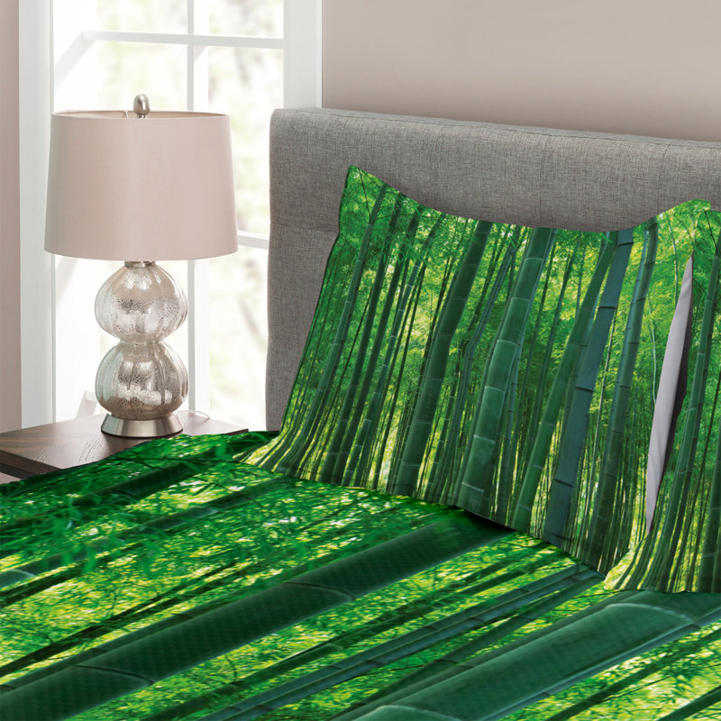 Bamboo Bedspread Set with Shams, 220 x 264 cm