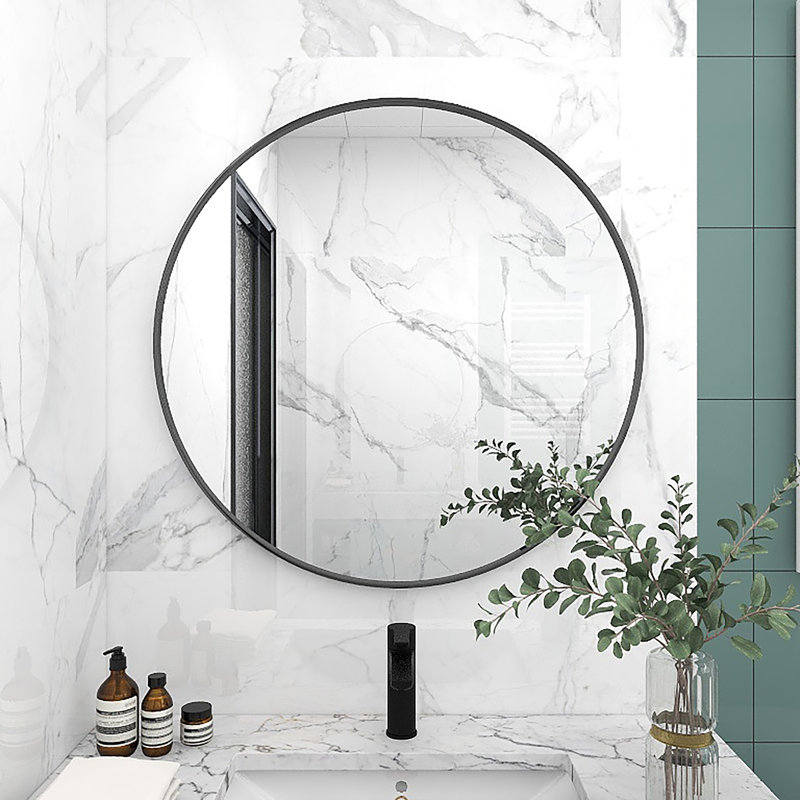 Elya Metal Flat Wall Mirror, 24" x 24"