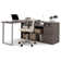 Carreno 118W 60W L-Shaped Desk with Lateral File Cabinet and Bookcase
