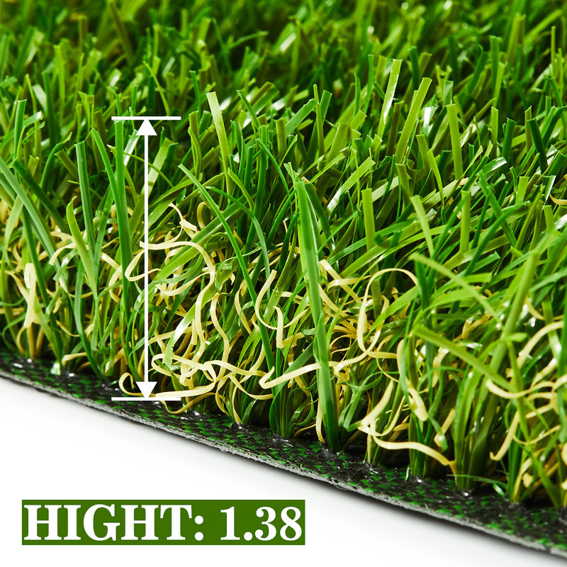 Realistic Grass Deluxe Synthetic Turf, 1.38" H x 108" W x 732" D