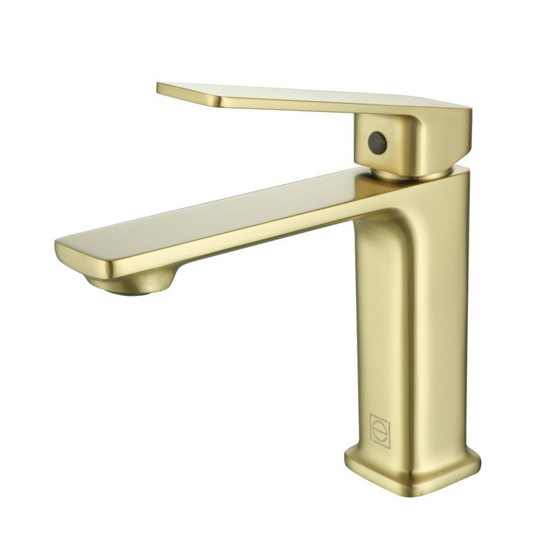 Lena Single-Hole Single-handle Bathroom Faucet, Brushed Gold