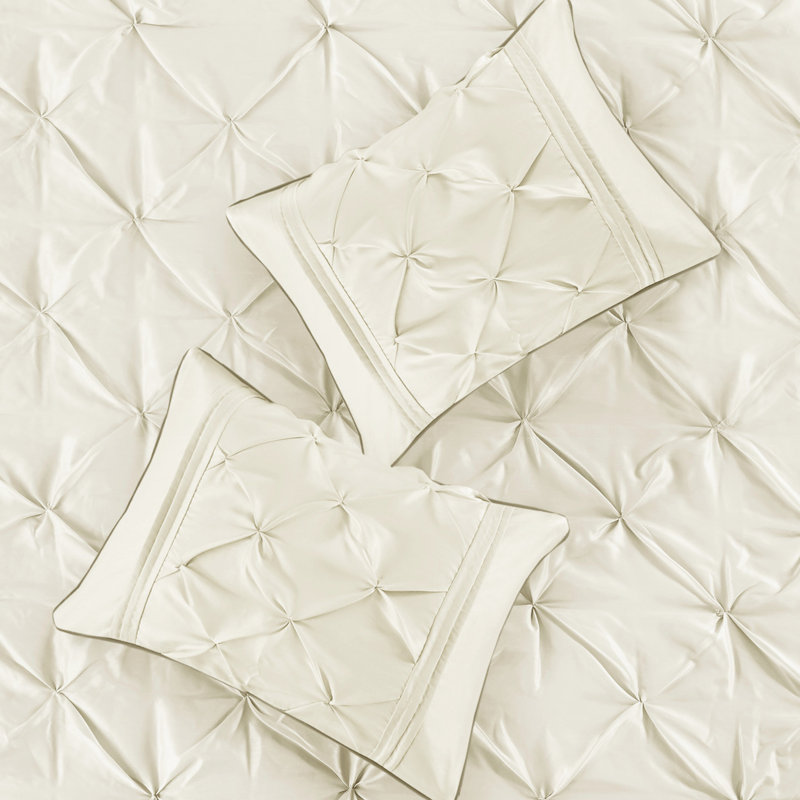 7 Piece Comforter King - With Fill And Shams Bedspread Pillows