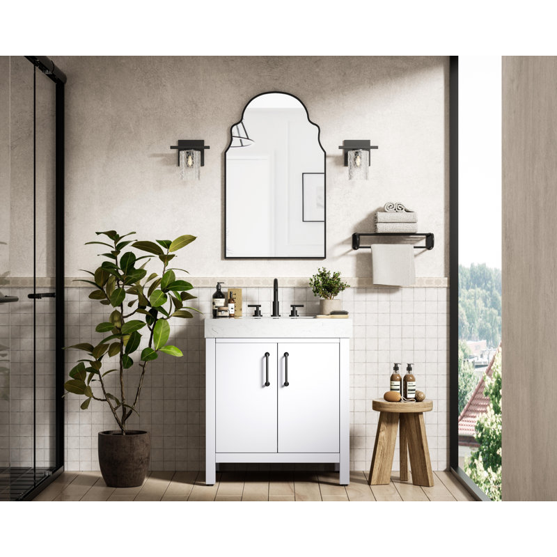 Meuble-lavabo simple 30 po_Traditional_VF60630, Blanc