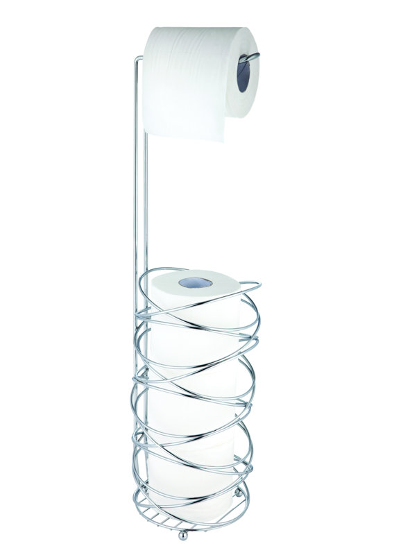 Free Standing Toilet Paper Holder, Silver