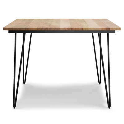 Hunter Solid Mango Wood Dining Table, Industrial Style