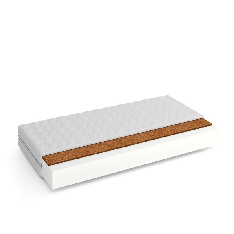EuLanoMeble Coconut Fibre Mattress, European Single (90 x 200cm)