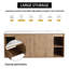 Meuble-lavabo double mural 48 po avec plateau en plastique Rosalba