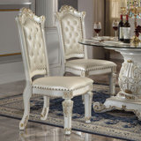 Chaise d'appoint rembourrée Cabildo en perle antique (ensemble de 2)