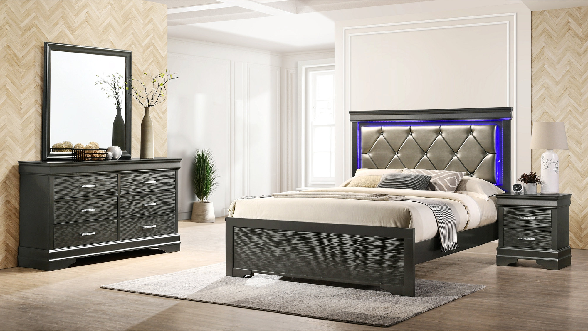 17 Stories Flournory 4 Piece Bedroom Set | Wayfair