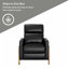 Fauteuil inclinable rembourré Antwine, noir-70347180