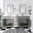 Tanney 72.59 " W Freestanding Standard 2 Double Combined Vanity Unit Bathroom Vanity With Engineered Stone Top