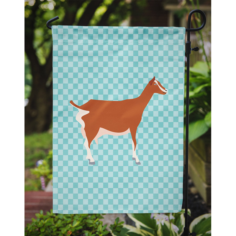 Polyester à 2 côtés 15 x 11 po drapeau de jardin Toggenburg Goat, Bleu