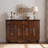 American vintage shoe cabinet side cabinet 28 Pair Solid Wood Shoe Storage Cabinet