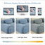 Canapé à 2 places en tissu de luxe Corduroy-1611470725