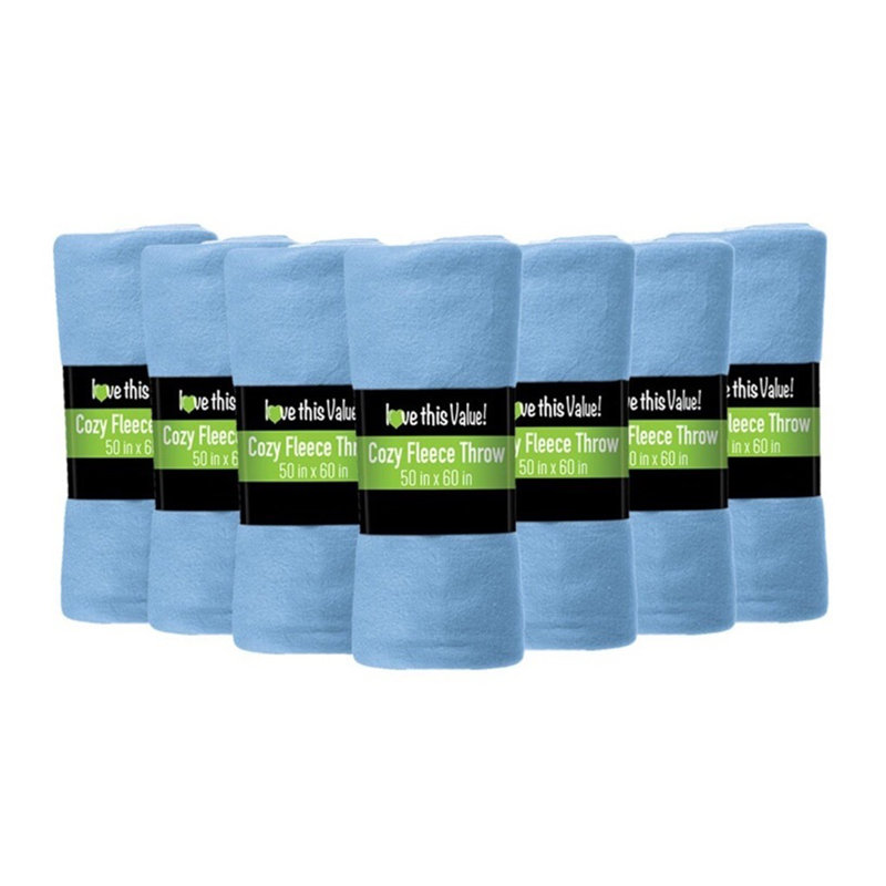 Jeté en molleton Cozy Comfort, Bleu pâle