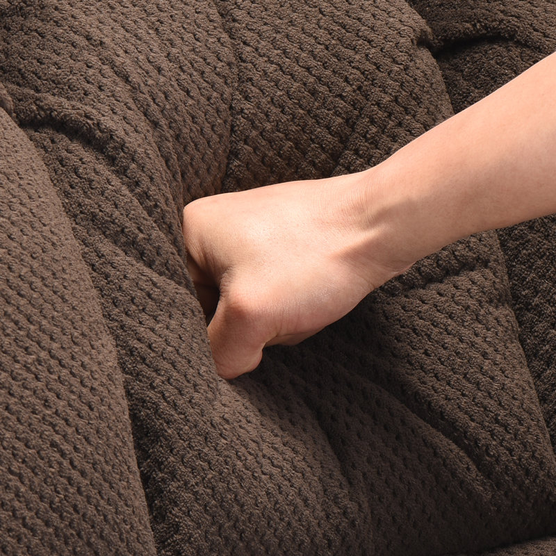 Fauteuil inclinable et berçant inclinable pivotant de H 40,94 po Heald, Velours chocolat