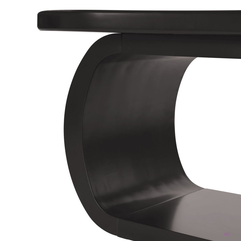 Table basse 39,3 "x 23,6" moderne avec plateau de 1,5 po d'épaisseur, table de bout de style irrégulier avec pieds courbés, table d'appoint au design unique avec bord arrondi pour le salon, appartement