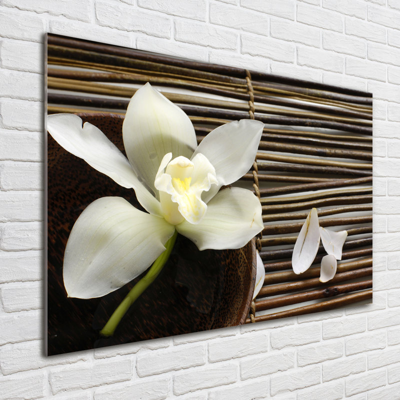 Orchid - No Frame Print on Glass