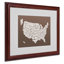 « usa states text map », reproduction d’art textuel sur toile encadrée-11952800-11952802-70559086