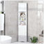 Armoire de salle de bain haute à deux portes réglables-121088079