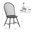 Chaise d'appoint en métal à haut dossier avec siège en bois Kennamer Hoop-2054973691