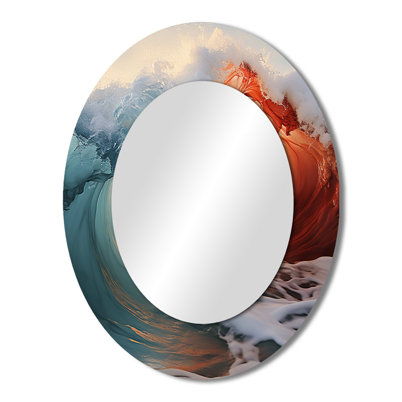 Miroir mural vert et vert, 43 po x 33 po