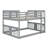 Full Over Full Bunk Bed With Ladder - Sturdy Wood Frame & Safety Guardrails-1585901679