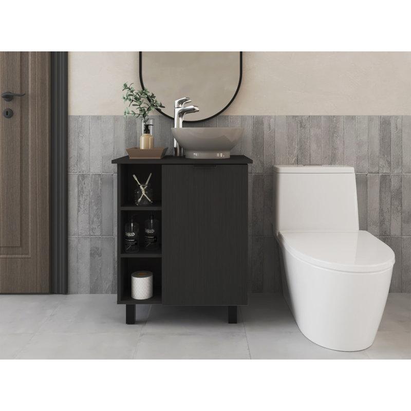 Lavabo pour salle de bain Stites, noir, Black