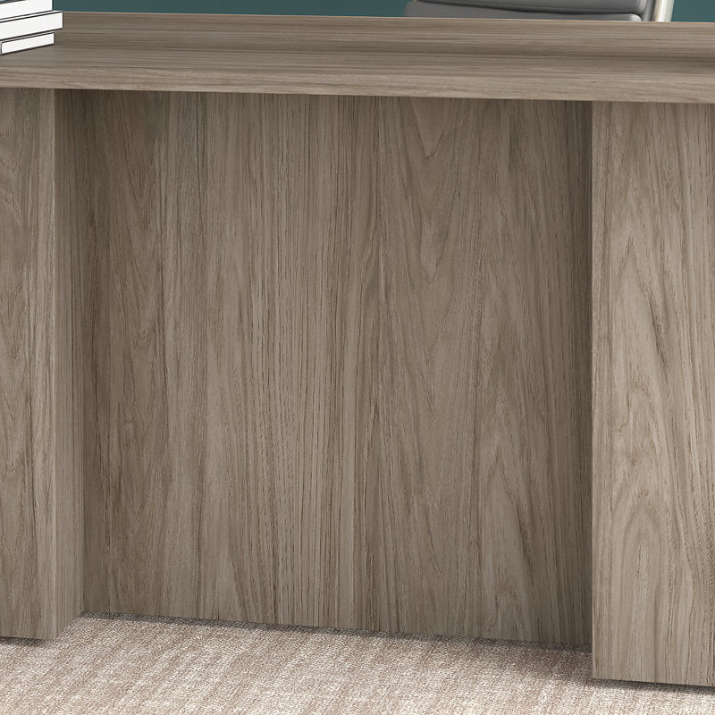 Office 500 U-Shaped Executive Desk, Modern Hickory