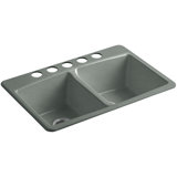 Brookfield 33" L x 22" W x 9-5/8" Under-Mount Double-Equal Kitchen Sink