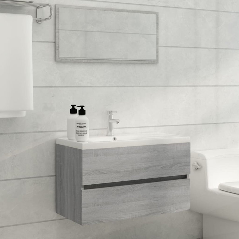 Worthen Wall Under Sink Cabinet, Grey