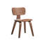 Ensemble de salle à manger 5 pièces en noyer avec chaises décoratives Boucle et table en bois massif