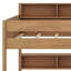 Space-Saving Bunk Bed Frame Featuring Integrated Pull-Out Trundle-871359243