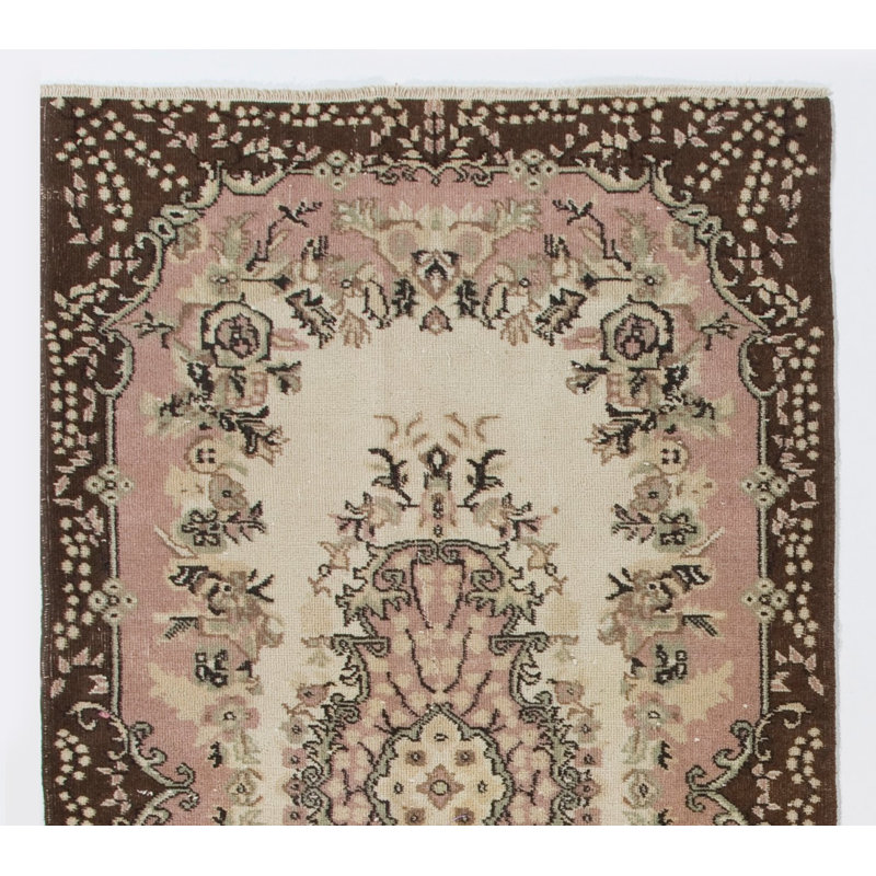 Tapis turc rétro noué à la main, idéal pour la maison et le bureau
