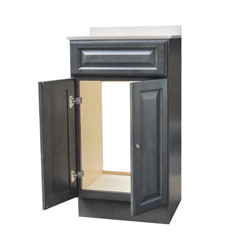 19 " W Freestanding Standard 1 Single Vanity Bathroom Vanity With Cultured Marble Top