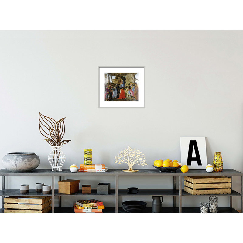 «Adoration of the Magi» par Sandro Botticelli, impression giclée sur cadre, H 17,75 po x l 19,94 po