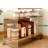 Accent Side Table with Bamboo Base-98284319