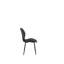 Ensemble de 4 chaises modernes en polyuréthane matelassé noir de luxe avec pieds en métal noir-513434788