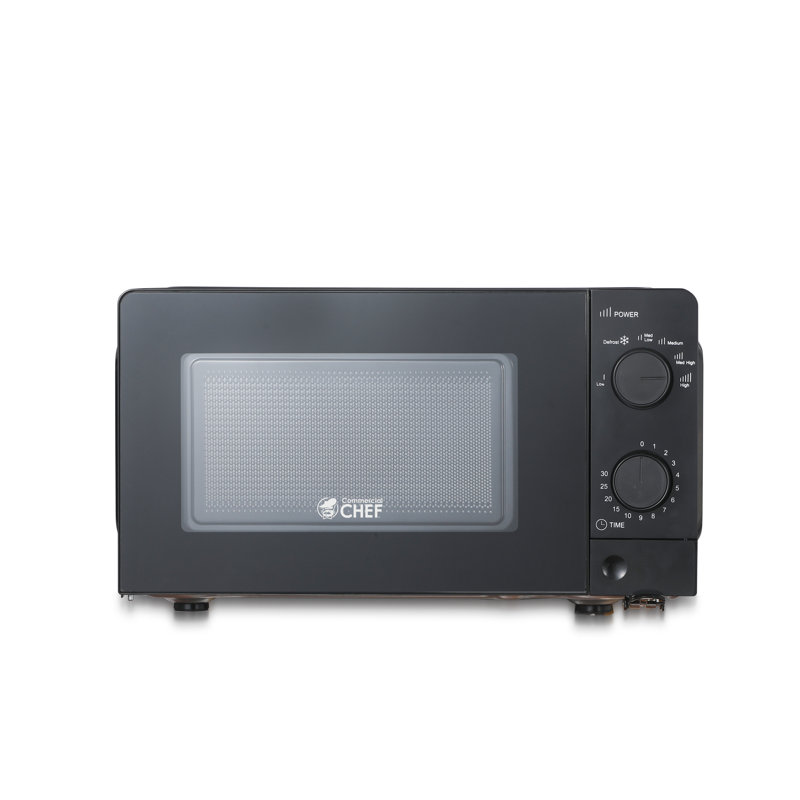 CHM Series COMMERCIAL CHEF 0.6 Cu.Ft Microwave with 6 Power Levels, Black