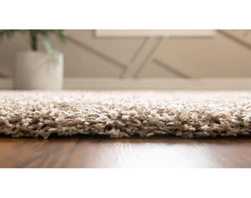Arnzazu Solid Colour Shag Area Rug, Rectangle 200 x 290cm