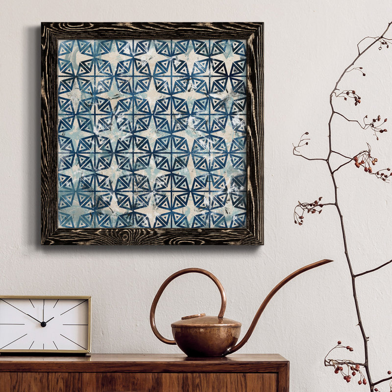 Toile encadrée Tile-Dye IV-Premium - prête à être accrochée, Cadre noir, H 35,5 po x l 35,5 po x P 1,5 po