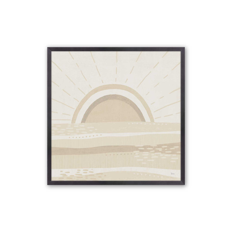 Sandy Sunrise, reproduction sur toile, Cadre de coin ouvert en zinc patiné, H 13,75 po x l 13,75 po