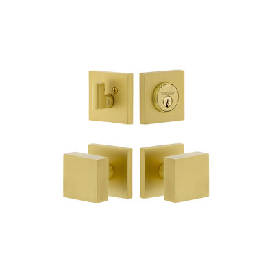 Viaggio Quadrato Rosette Complete Entry Set with Quadrato Knob