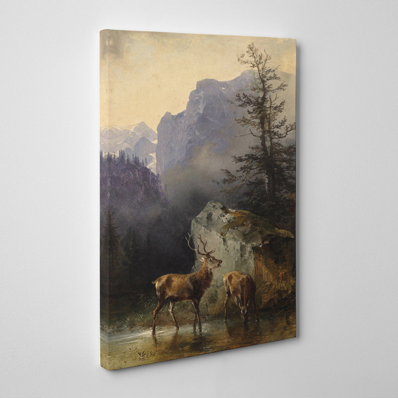 Friedrich Gauermann - Wrapped Canvas, 60cm H x 40cm W